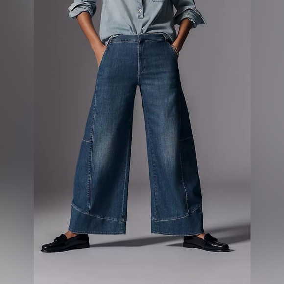 NWT Size 27 - Pilcro Full Curve High-Rise Wide-Leg Jeans - Picture 7 of 16